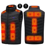 LinkMejor HV-13 Electric Heated Vest - 13 Heating Areas Loose Fit for Unisex, USB Chargeable & Waterproof for Winter Outdoors