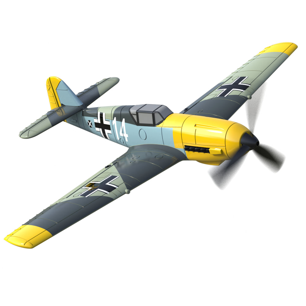 LinkMejor BF109 V2 2.4GHz 4CH 400mm Wingspan 6-Axis One-Key U-Turn Aerobatic Xpilot Stabilization System EPP Mini RC Airplane BNF/RTF for Beginner
