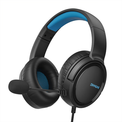 LinkMejor BG02 Gaming Headset Wired Headphones with Microphone Titanium 50mm Drivers 3.5mm Wired Connection Headphones