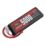 LinkMejor Power 7.4V 5000mAh 120C 2S LiPo Battery T Plug for RC Car