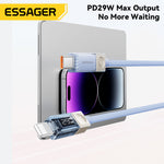 LinkMejor ES-X76 3A 29W USB-C to iP Digital Display Cable PD Fast Charging Data Transmission Copper Core Line 1M/2M Long for iPhone 14 14 Pro 13 12 Pro Max
