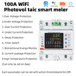 RMDZT-GFC/4P 100A WiFi MCB Tuya Smart Remote Control Voice Compatible LCD Display Bidirectional Energy Metering