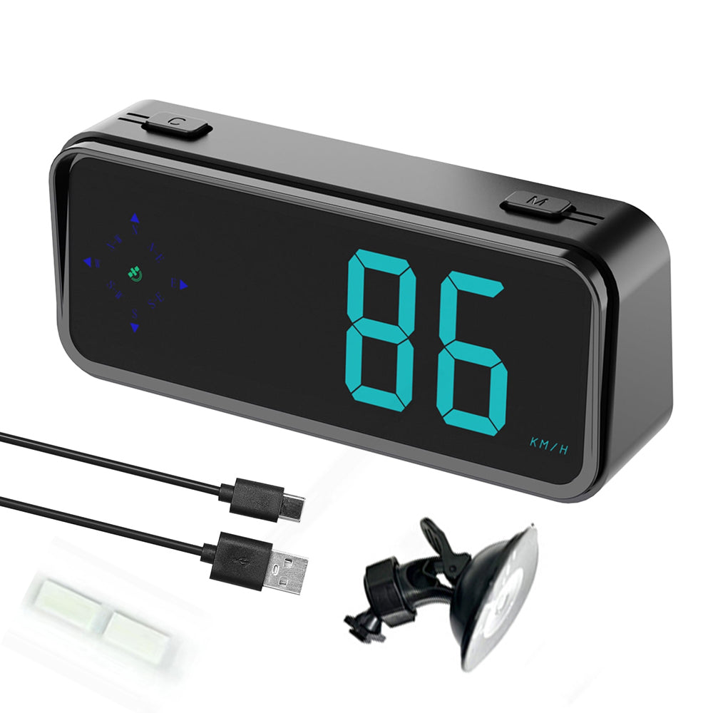 Car HUD Head Up Display LED Display Alert Speeding Alert Car LED Display Clock Car SUV RV Miles/Hour Switchable KM/H MPH