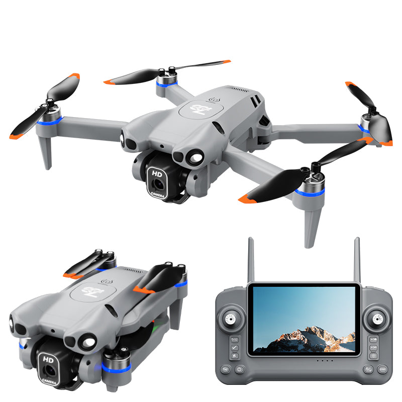 LinkMejor L700 PLUS MAX WiFi FPV with 5.6inch LCD Screen Controller HD Dual Camera Servo Gimbal 360° Obstacle Avoidance Brushless Foldable RC Drone Quadcopter RTF