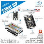 M5Stack M5StampS3 BAT Module ESP32-S3-PICO-1-N8R8 8MB Flash PSRAM 2.4GHz Wi-Fi Battery Power RGB LED with 2.54 Header Pin