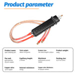 DIY Handheld Spot Welding Pen Gold-Plated Pure Copper 1500A High Conductivity 66cm Compact 414g for Battery 18650 Welding