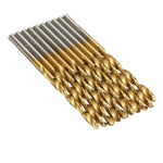 Drillpro 50PCS 1/1.5/2/2.5/3mm HSS Titanium Coated Twist Drill Bits High Speed Steel Drill Bit Set
