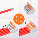 LinkMejor 55PCS PCT-212 213 214 215 Quick Wire Connectors Set Flame-Retardant 48V 8A Easy Installation Reusable Electrical Connectors for Solid Stranded Flexible Wires