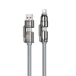 LinkMejor WDC-51 240W USB-A/USB-C to USB-C/iP Cable PD Fast Charging Data Transmission Copper Core Line 1.2M Long for iPhone 16 16 Pro 15 14 13 Plus for Huawei Mate XT for Xiaomi 15pro for Samsung Galaxy Z Flip6