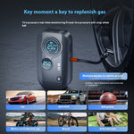 8000mAh Car Jump Starter & Air Compressor All-In-One Starter And Inflator with LED Emergency Lighting 1200A Peak Current