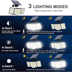 Elfeland 328LED Solar Light Outdoor Lamp Super Bright Motion Sensor Waterproof 3 Working Modes Spotlight Solar for Garden Securi for Outside Landscape