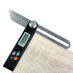 Stainless Steel 360 Degree Gauge Digital Protractor T Bevel Electronic Level Battery Operated LCD Display Angle Finder Sliding