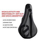 LinkMejor Soft High Elastic Silicone Anti-slip Bicycle Saddle Thickened Shock Absorption Waterproof Bike Cover Cushion for Outdoor MTB Riding