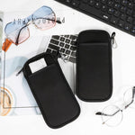 Portable Soft Zipper Glasses Bag with Buckle Lightweight Double Pockets Case can Store Mobile Phones, Headphones, Bank Cards Mini Storage Bag