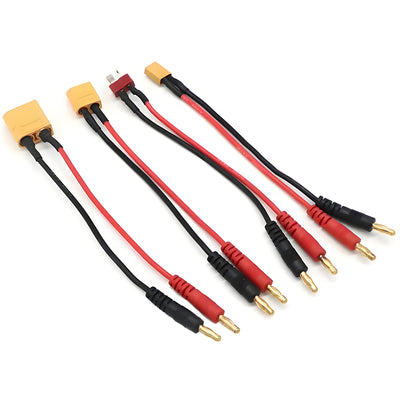 T/XT30/XT60/XT90 to 4.0mm Banana Plug Charging Cable Silicone Wire 14AWG for Lipo Battery