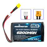 RadioMaster 7.4V 6200mAh 2S Lipo Battery XT30 Plug for Boxer TX16S Radio Transmitter