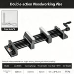 Double-Action Woodworking Bench Vise 310mm Opening Flat-Jaw Vise Quick Clamping Workbench Vice Precision Grip