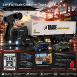 YF 3606 RTR 1/64 2.4G 4WD Mini Drift RC Car Tractor Container Truck Support App Remote Controlled LED Light Two Speed Full Proportional Vehicle Desktop Toys Model Collection Gift For Boys