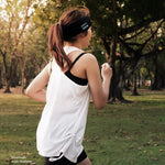 LinkMejor Wireless Stereo Bluetooth V5.0 Headphones Headband Charging Removable Washable Sweat-absorbent Sports Bandana Music Knit Eye Mask