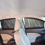 2pcs Universal Car Sunshade Side Window Curtains Automatic Folding UV Protection Pure Cloth Sun Visor Covers Thermal Insulation
