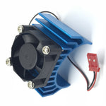 Aluminum Alloy 540/550 Motor Heatsink Radiator with Fan JST Connector for 1/8 1/10 RC Car Parts