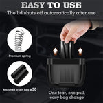 Universal Mini Car Trash Bin Hanging Storage Box Waterproof Portable Waste Container Auto Parts Interior Accessories