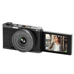 DC203 12MP Waist-Level Digital Camera 4K Photo Video 28X Zoom Auto Focus Dual Screen Vlogging Camera for Photography 1200mAh OTG Transfer Portable Compact Creative Shot