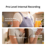 LinkMejor Mic Mini 2S Wireless Lavalier Microphone 32Bit Float Internal Recording 400M Range AI Noise Cancellation Bluetooth Connectivity 40H Battery for Vlogging Podcasting Filmmaking Content Creation