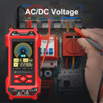 EU Direct AV TOOLTOP ET836 ET838 Network Cable Tester Multimeter 400V Voltage Testing LCD Display Live Wire Tracing Rechargeable Battery