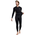 LinkMejor Men Full Body Dive Skins Wetsuit UPF50+ Sun Protection Quick-drying One-piece Long Sleeve Diving Top Pant Front Zip High Elastic Thin Snorkeling Clothes for Surfing Swimming
