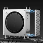LinkMejor QT01 Mini Aluminum Alloy Computer Case for Mac Mini M4/M4 Pro with Magnetic Side Stand Dustproof Shockproof Expansion Case