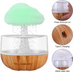 Rain Cloud Humidifier Light Water Drip Aromatherapy Diffuser Humidifier, Raining Cloud Night Light with 7 Color Lights, Essential Oil Diffuser Humidifier Waterfall Lamp, Relaxing Water Drop Sound for Sleep