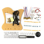 HU-013 DIY Laser Harp Interactive Seven Laser Strings Kit Adjustable Tone LED Lights DC 5V Portable Musical Instrument