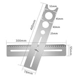Adjustable Tile Hole Locator Stainless Steel Multi Hole Drill Guide Tool 360 Degree Positioning for Ceramic Marble Glass Floor Installation