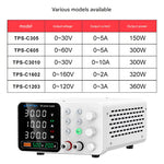 LinkMejor Adjustable DC Power Supply TPS-C3010 150W 300W 320W 360W 0-160V Regulated Power Supply USB Fast Charge Overcurrent Protection Digital Display