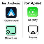 LinkMejor Q1AS 4-in-1 Wireless CarPlay/Android Auto/Mirror Link/AirPIay Adapter USB Plug and Play Screen Mirroring Smart Box