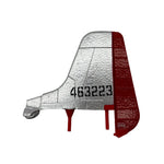 LinkMejor P-51D Mustang / MF-A84 / Kootai Ki-84 RC Airplane Spare Parts Vertical Tail Wing