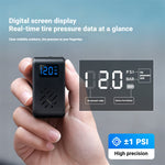 Portable Bicycle Air Pump Mini Electric Air Compressor Digital Display for Road Mountain Bikes Tire Inflator