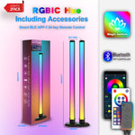 LinkMejor Smart LED RGBIC Desktop Lamp Atmosphere Rhythm Pickup Light Bars Bluetooth APP Control Remote Control