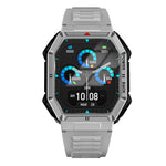 DT108 1.96inch HD Screen GPS Track AI Voice Assistant bluetooth Call Heart Rate Blood Oxygen Monitor Sleep Monitoring Electrocardiogram Function Multi-sport Modes Music Playback IP68 Waterproof Smart Watch