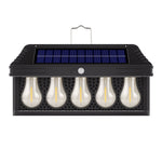 Elfeland HW-779 Solar Light with Motion Sensor 3 Modes Warm Light IP65 Waterproof Solar Lamp Garden Wall Light for Outdoor Use