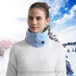 LinkMejor USB Charging Electric Heated Neck Scarf 3 Gears Adjustable Intelligent Winter Warm Neckerchief Plush Collar for Men Women