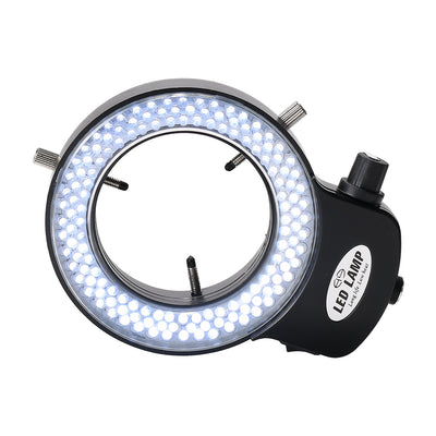 LinkMejor Adjustable 6500K 144 LED Ring Light Illuminator Lamp For Industry Stereo Microscope Lens Camera Magnifier 110V-240V Adapter