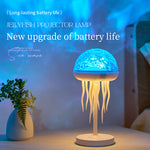 Elfeland S09 Jellyfish Projector Lamp 2W 1000mAh Battery USB LED Night Light Kids Sleep Soother Ocean Wave Lamp with IR Remote Control Timer Dimmable