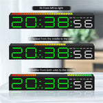 LinkMejor Light Table Clock LED Alarm Clock Speaker Display Colorful 3 Levels Brightness Dual Mode LED Lamp Strip Rhythm Pickup Design for Home Desktop
