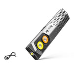 LinkMejor Rechargeable LED Multiple Colors Flashlight with Magnet and Hook Life Waterproof With Red light Power Bank Repairing Work Emergency Lantern
