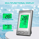 Solar-Powered Wireless Floating Pool Thermometer High Precision Sensor Long-Range Connectivity Easy Use Ideal for Pools Spas Hot Tubs Aquariums