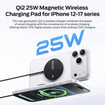 LinkMejor W010 25W Magnetic Wireless Charger Fast Wireless Charging Pad for Smart Phones for 17 17Pro 16 Pro Max 15 14 for Huawei for Xiaomi for Airpods