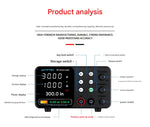 LinkMejor DC Power Supply TPS-C1203 TPS-C305 C605 C3010 0-160V 0-10A 360W 300W 150W Adjustable Regulated Power Supply USB Fast Charge Overcurrent Protection Digital Display