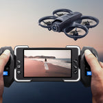 LinkMejor E66 AIR MINI WiFi FPV with 4.3inch Display Dual Camera 180° Electrically Adjustable Optical Flow Hover Automatic Obstacle Avoidance Circle Protection Kids Gifts 2.4G 4CH 6-Axis Remote Control RC Toys Drone Quadcopter RTF